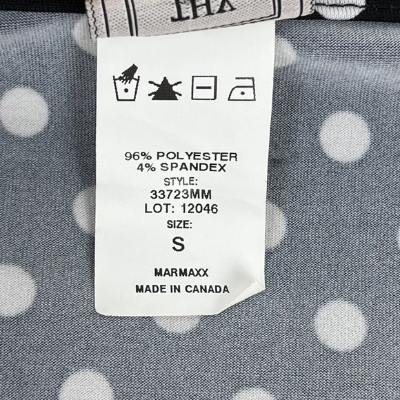 THX Cap-Sleeve Black Polka-Dot V-Neck Wrap Top Sz. S - Picture 5 of 5